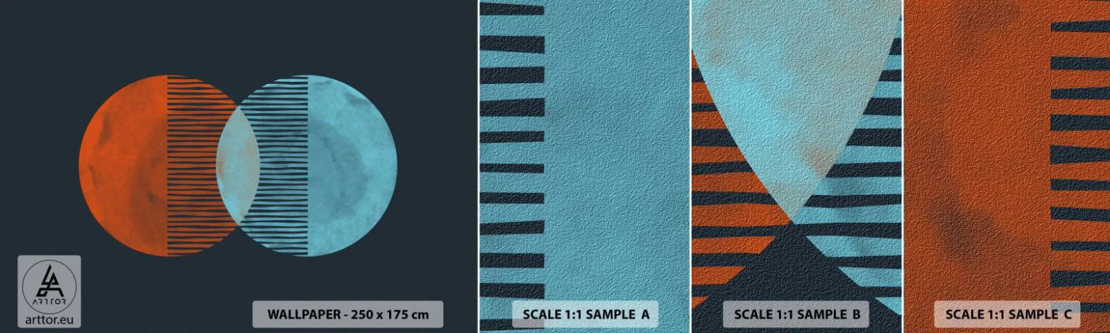 Fototapeta Próbka Samoprzylepna Deluxe Sticker - Astronomiczna fantazja - Abstrakcja, Sztuka, Nowoczesny Wzór - 100x30 cm