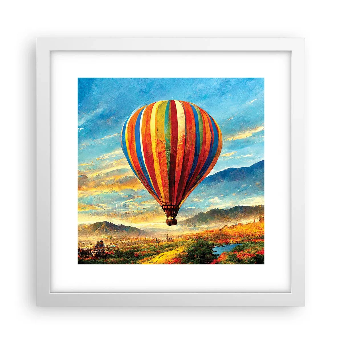 Plakat w białej ramie - W ciszy widać więcej - 30x30 cm