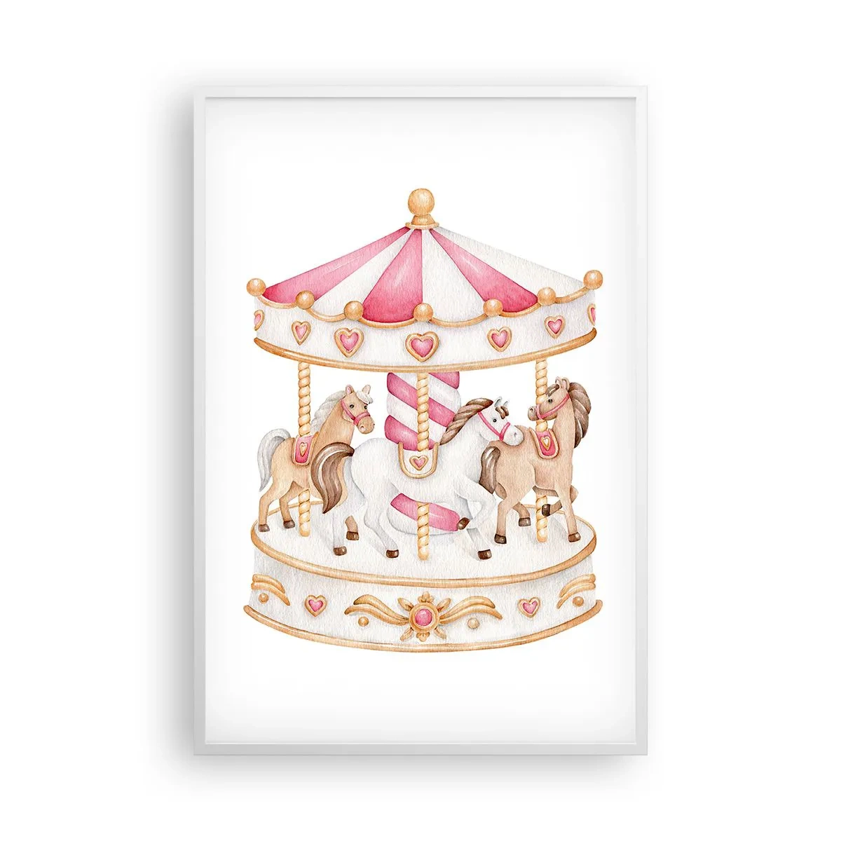 Plakat w białej ramie - Słodki świat dzieciństwa - 61x91 cm