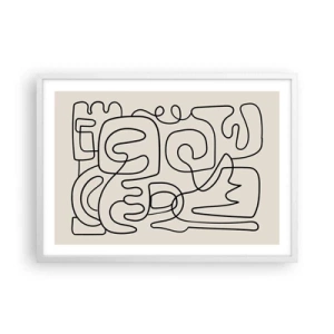 Plakat w białej ramie - Po śladzie - 70x50 cm