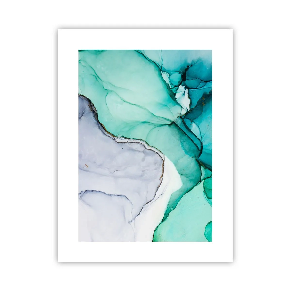 Plakat - Studium w turkusie - 30x40 cm