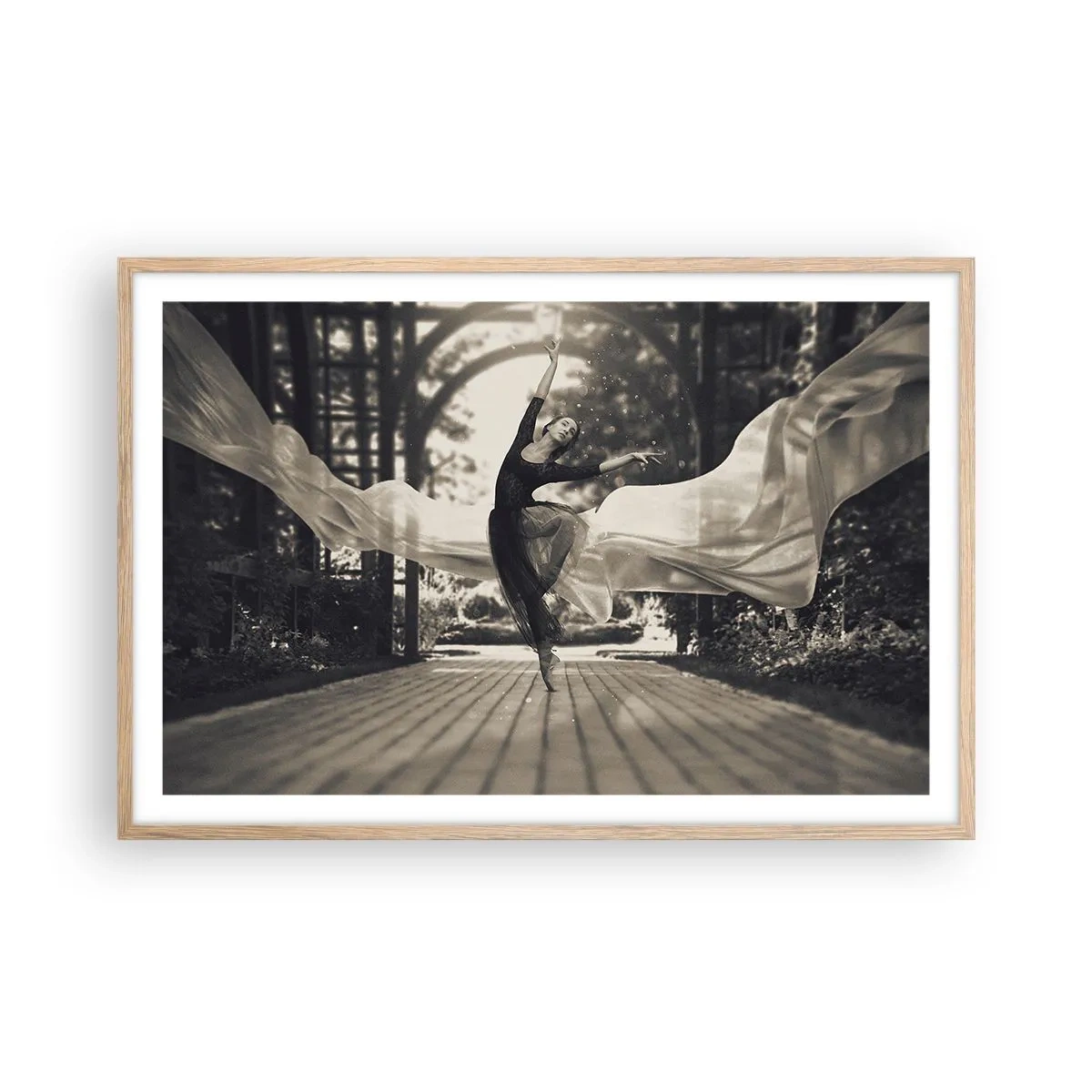 Plakat w ramie jasny dąb - Taniec ducha ogrodu - 91x61 cm
