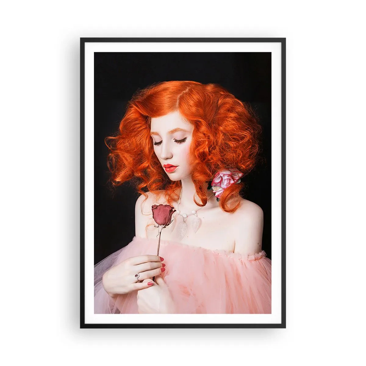 Plakat w czarnej ramie - W barokowym stylu - 70x100 cm