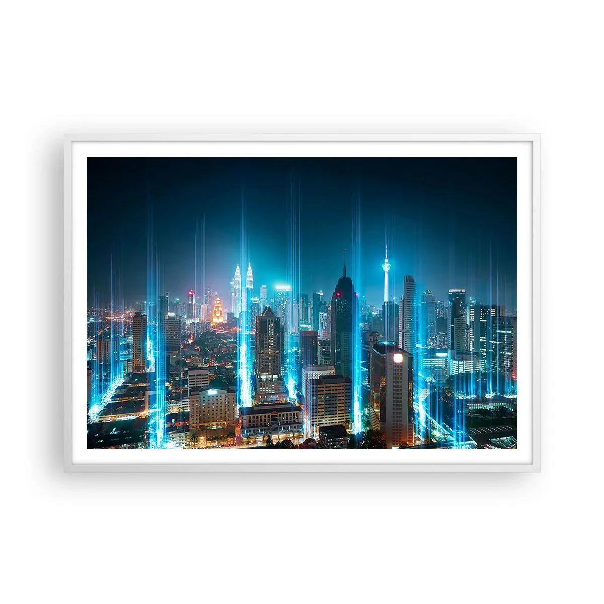 Plakat w białej ramie - Po berlińsku do nieba - 100x70 cm