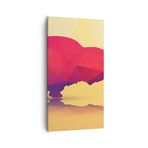 Obraz na płótnie - Amarantowa siła żubra - 55x100 cm