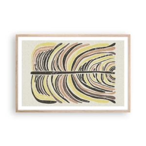 Plakat w ramie jasny dąb - Abstrakcja pełna życia - 91x61 cm