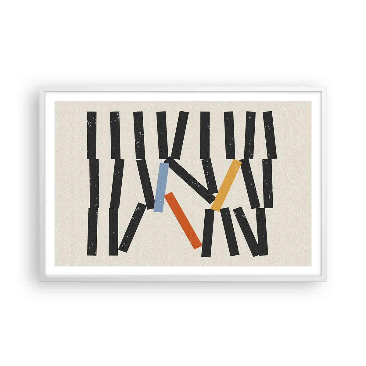 Plakat w białej ramie - Domino – kompozycja - 91x61 cm