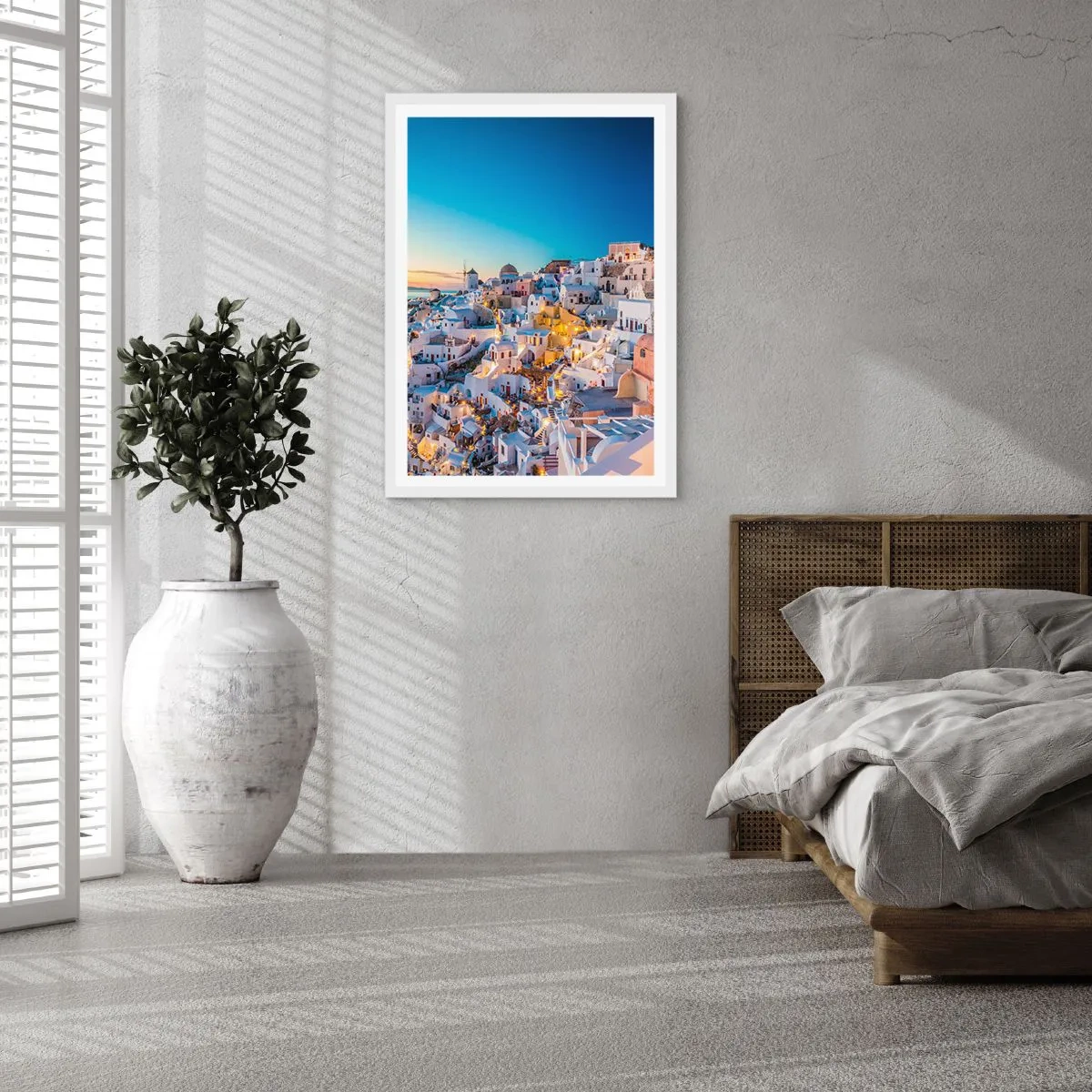 Plakat w białej ramie - Esencja greckości - 70x100 cm