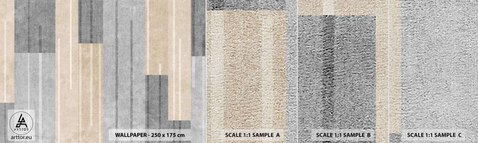 Fototapeta Próbka Premium Canvas - Kompozycja: trzymać pion - Abstrakcja, Linie, Pastelowe - 100x30 cm
