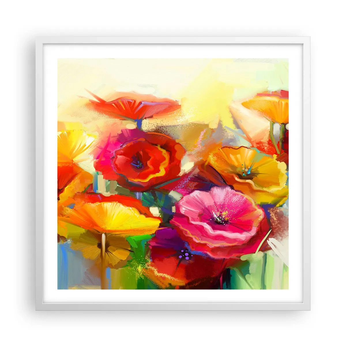 Plakat w białej ramie - Nie tylko czerwone - 60x60 cm