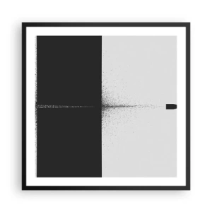 Plakat w czarnej ramie - Prosto do celu - 60x60 cm