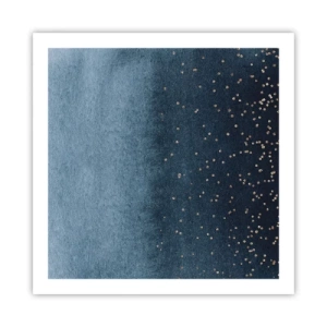 Plakat - Kompozycja – niebieskie fazy - 60x60 cm