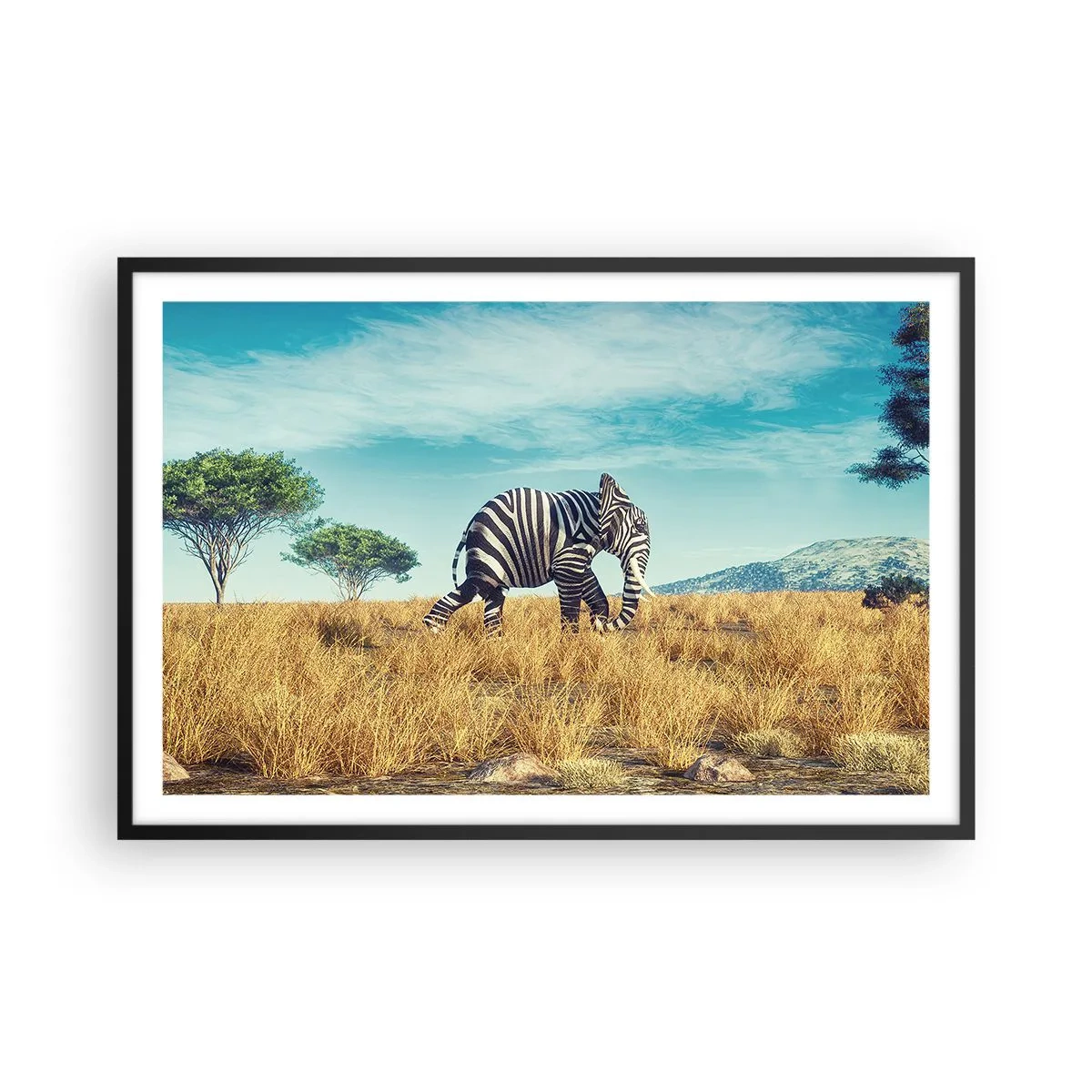 Plakat w czarnej ramie - Szarość już niemodna - 91x61 cm