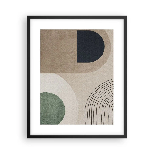 Plakat w czarnej ramie - Łagodność owalu - 40x50 cm