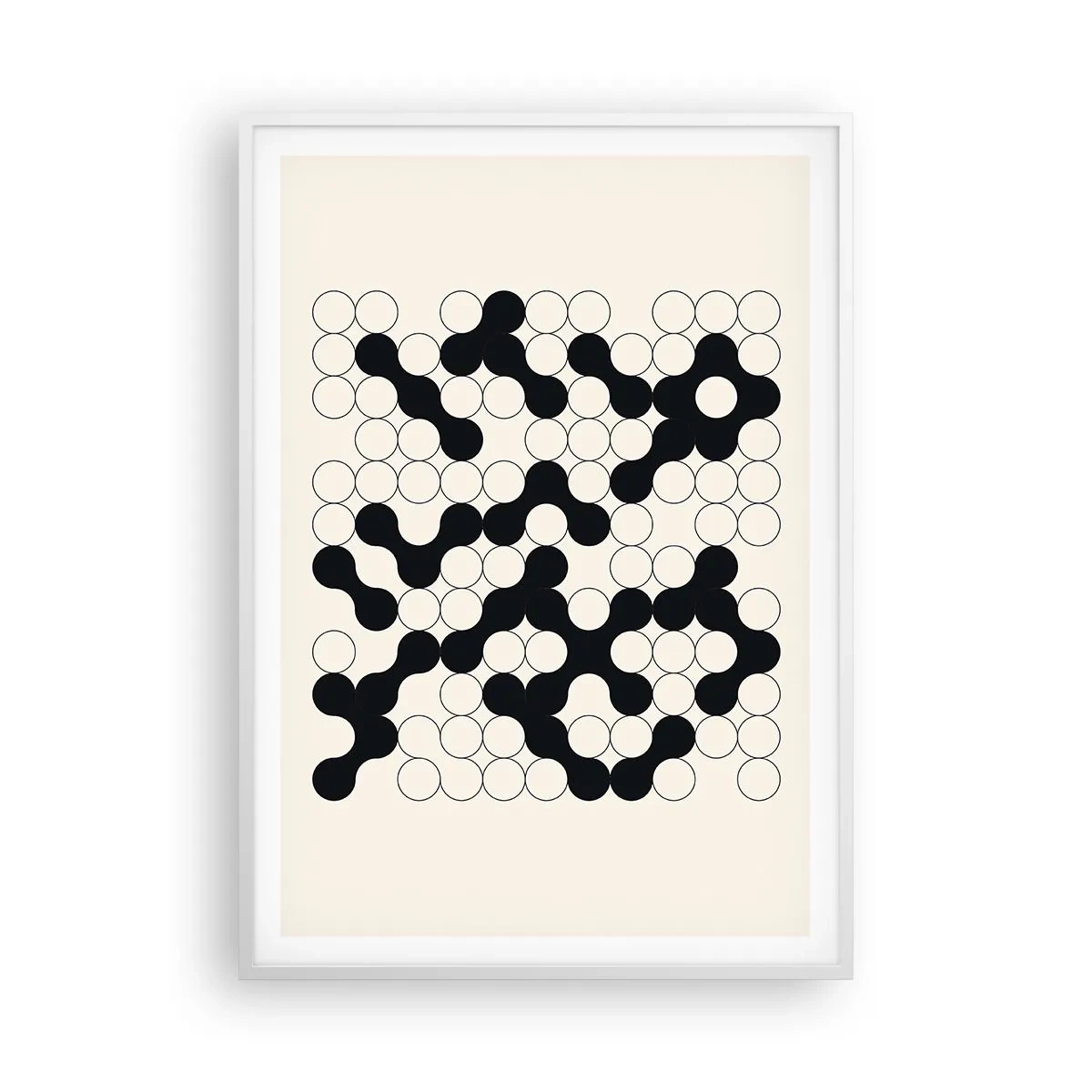 Plakat w białej ramie - Chińska gra – wariacja - 70x100 cm