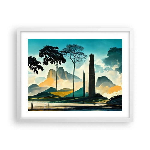 Plakat w białej ramie - Wciąż wyżej i wyżej - 50x40 cm