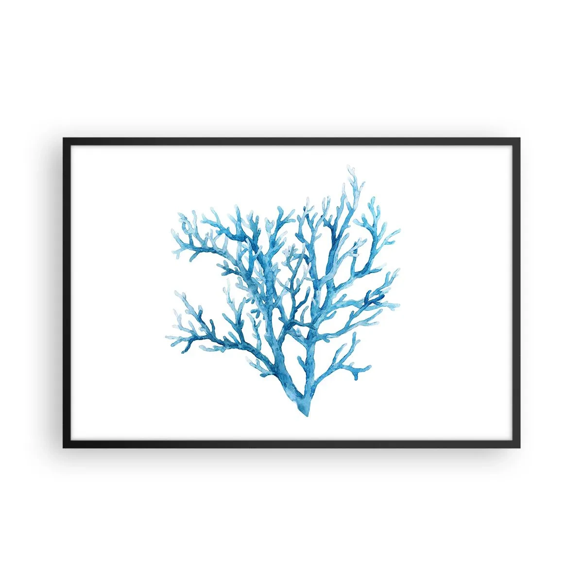 Plakat w czarnej ramie - Morski filigran - 91x61 cm