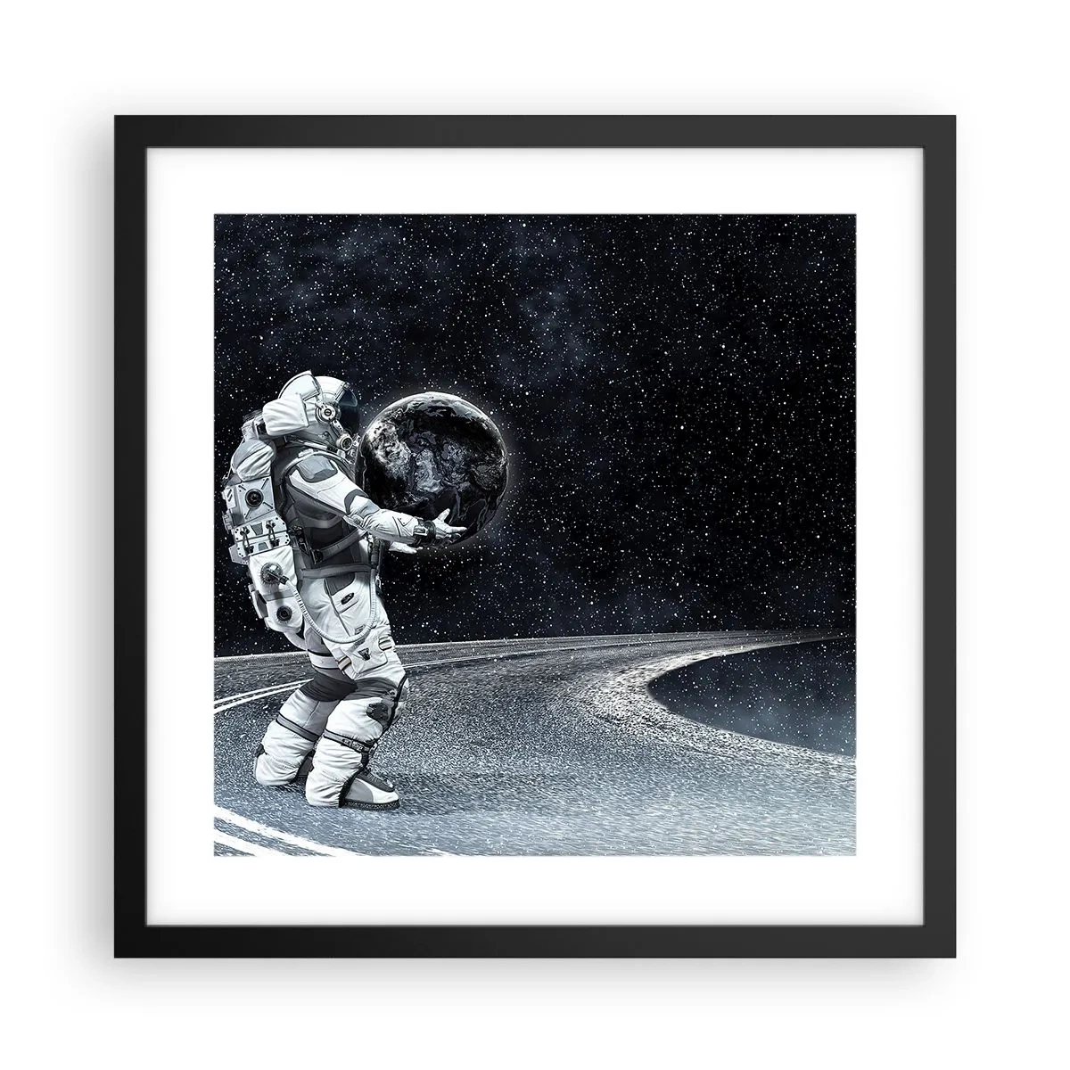 Plakat w czarnej ramie - Na Mlecznej Drodze - 40x40 cm