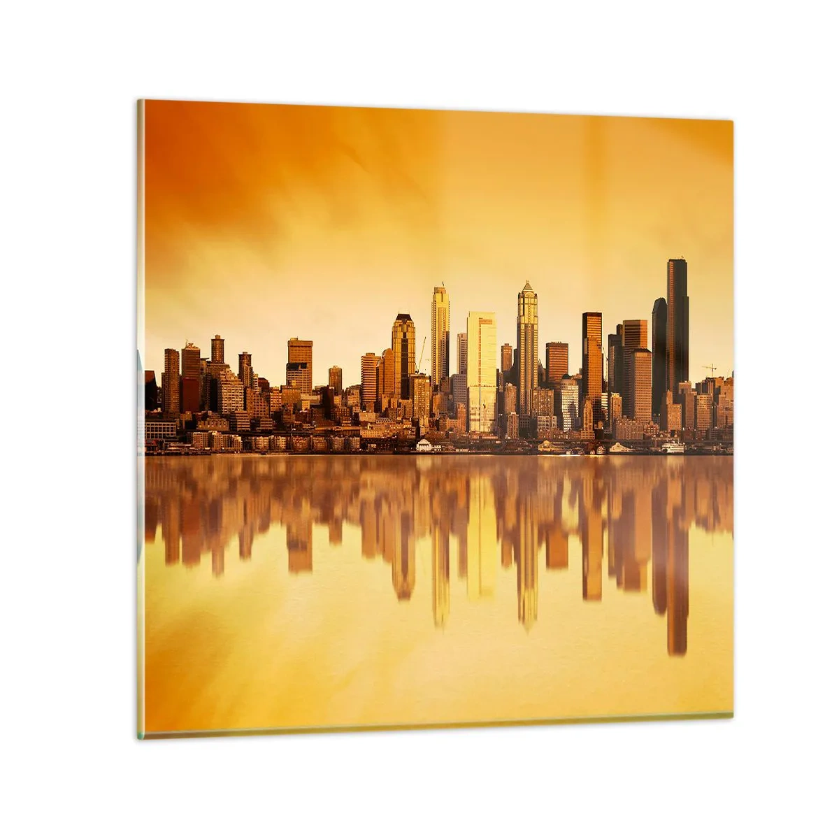 Obraz na szkle - Cisza metropolii - 50x50 cm