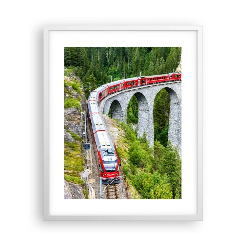 Plakat w białej ramie - Kolej na górskie widoki - 40x50 cm