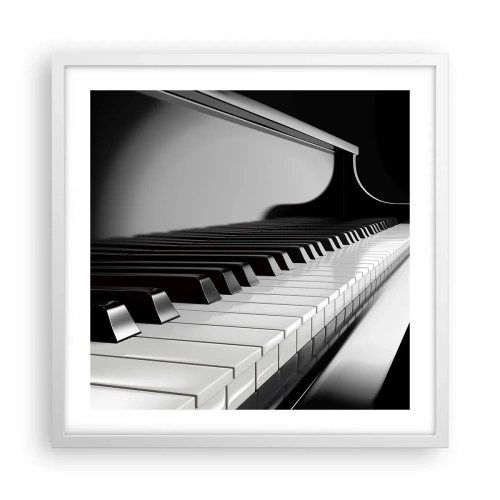 Plakat w białej ramie - Harmonia kształtów i barw - 50x50 cm