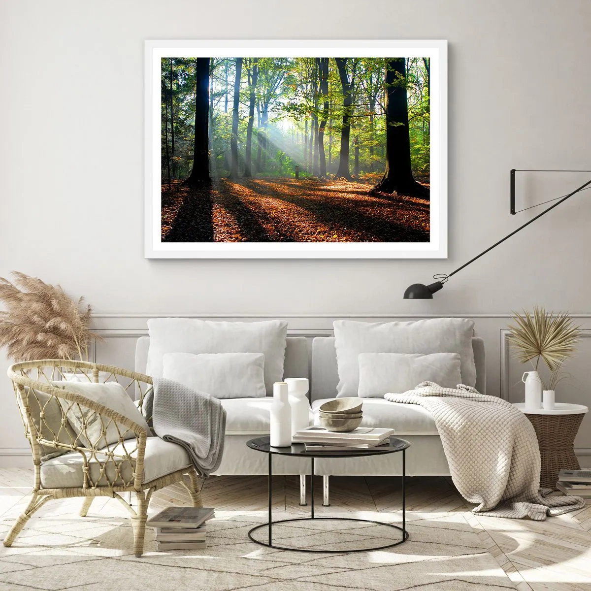 Plakat w białej ramie - Blaski i cienie - 70x50 cm