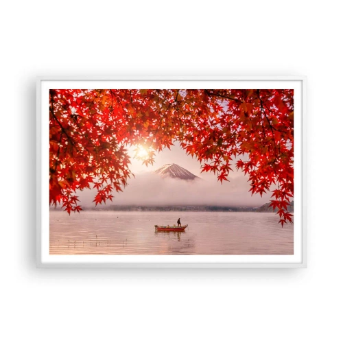 Plakat w białej ramie - W japońskim klimacie - 100x70 cm