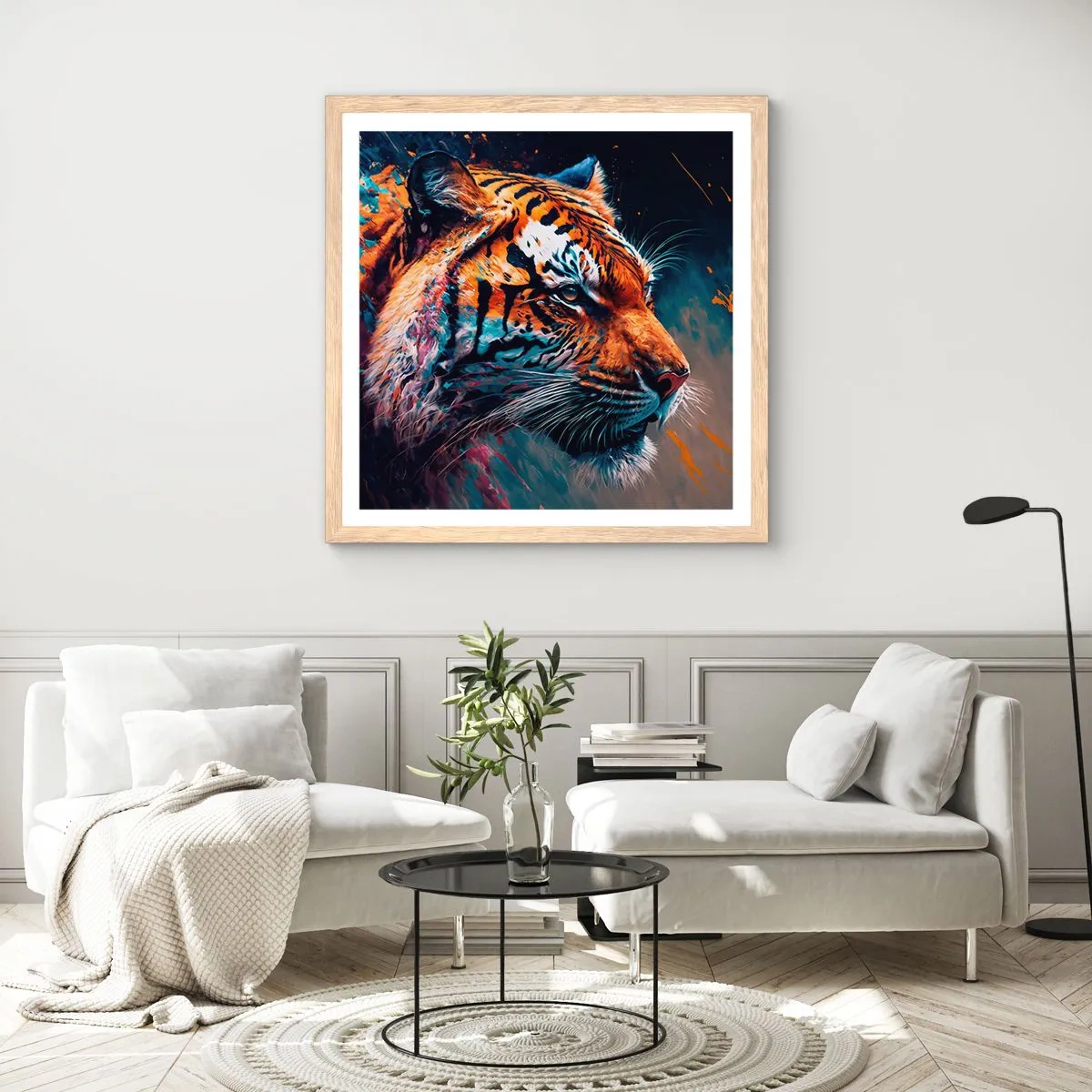 Plakat w ramie jasny dąb - Dzikie piękno - 60x60 cm