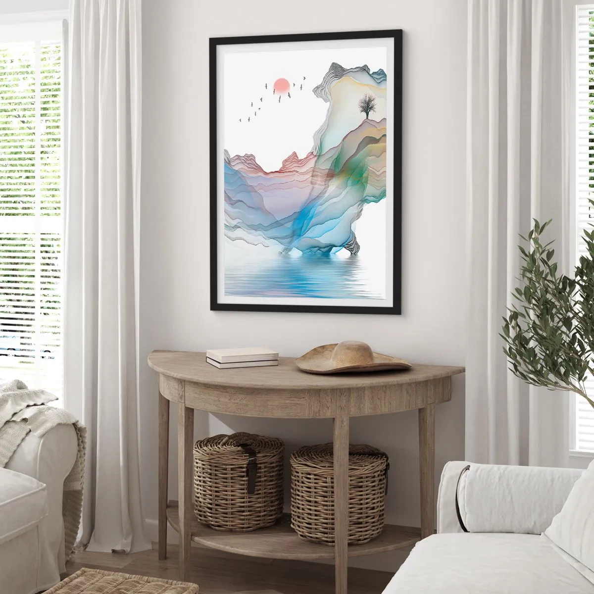 Plakat w czarnej ramie - Ku kryształowym górom - 61x91 cm