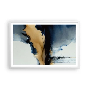 Plakat w białej ramie - Za zasłoną - 91x61 cm