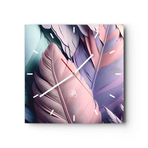 Zegar ścienny - Ptasi szyk - 40x40 cm