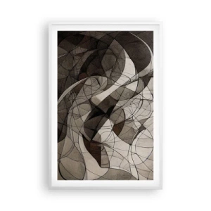 Plakat w białej ramie - Cyrkulacja barw ziemi - 61x91 cm