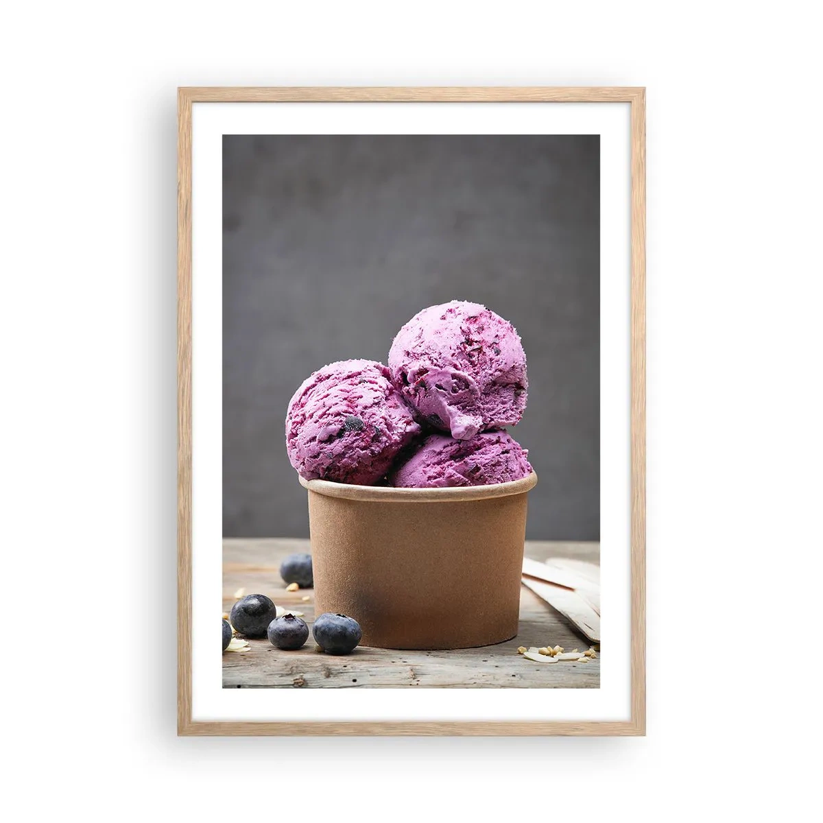 Plakat w ramie jasny dąb - Słodycz i chłód - 50x70 cm