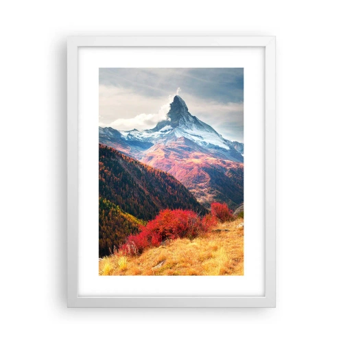 Plakat w białej ramie - Alpejska jesień - 30x40 cm