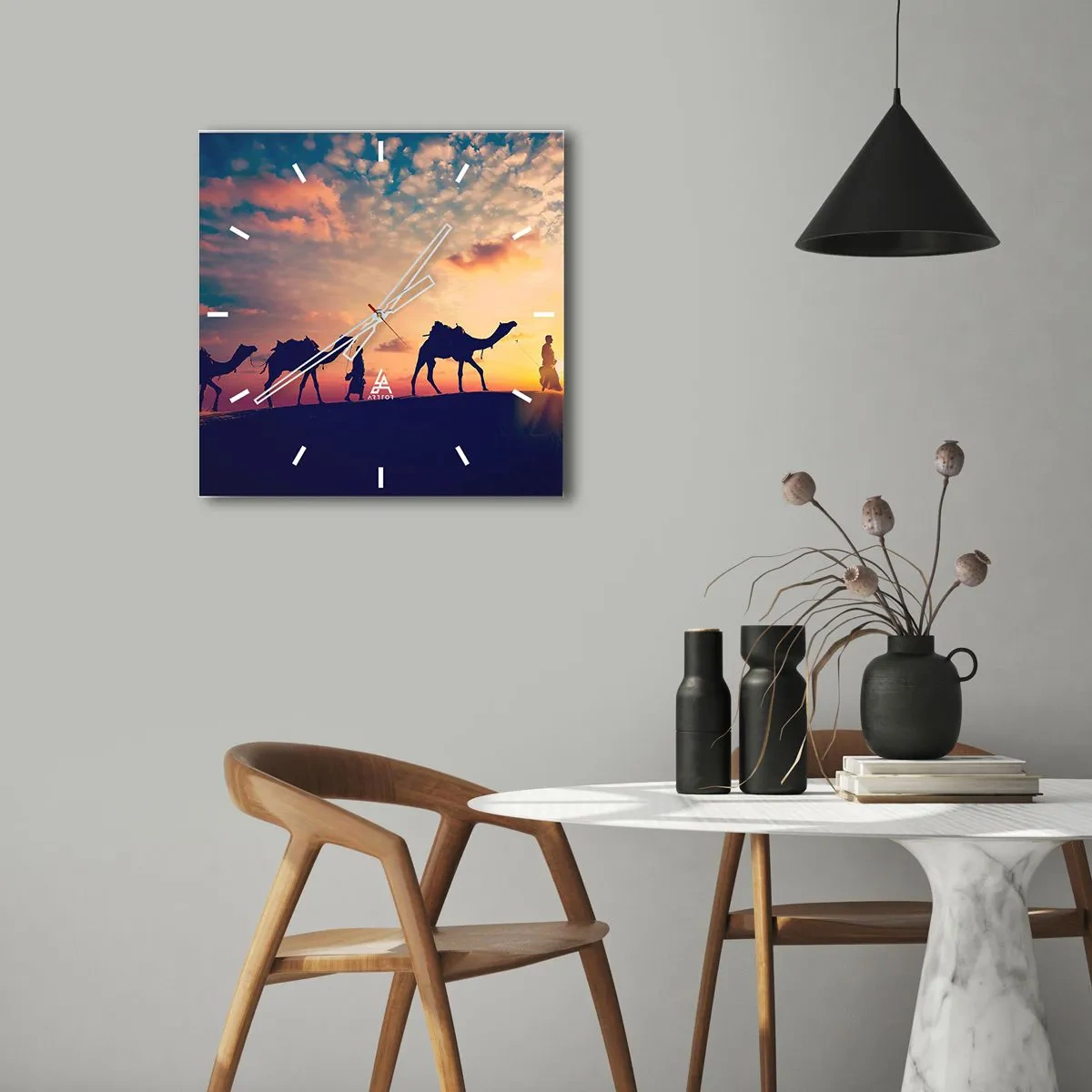 Zegar ścienny - Tajemniczy duch orientu - 30x30 cm