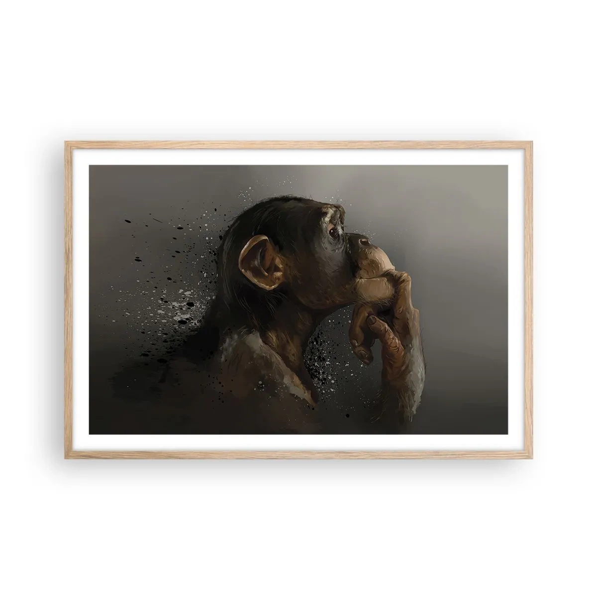Plakat w ramie jasny dąb - Z pewnością myśliciel - 91x61 cm