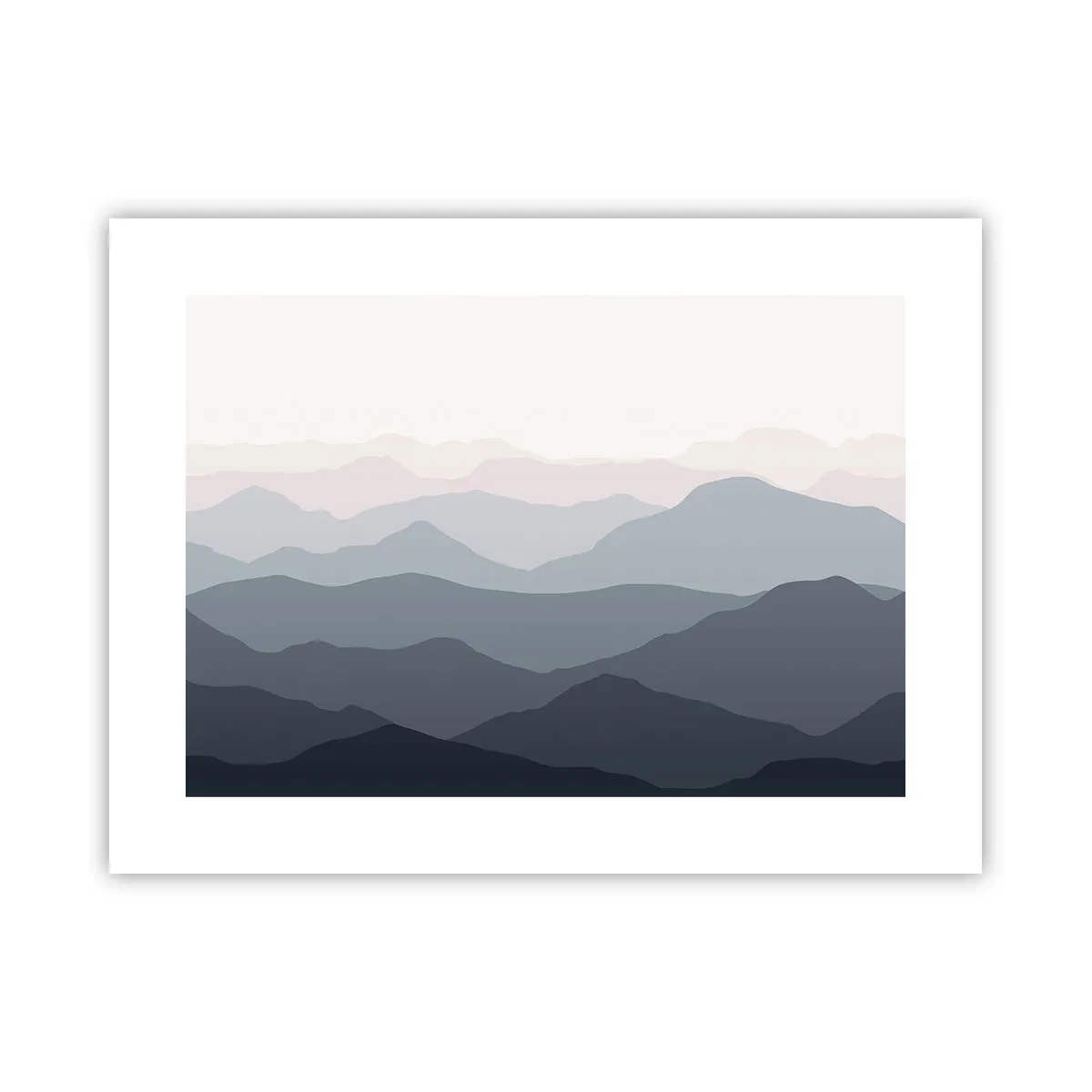 Plakat - Fale gór - 40x30 cm