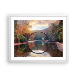 Plakat w białej ramie - Po drugiej stronie lustra - 50x40 cm