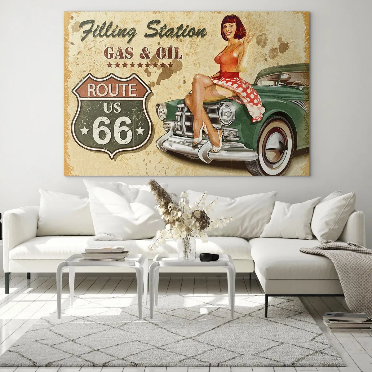 Obraz na szkle - Wspaniałe lata 40. - 120x80cm - Wspaniałe lata 40. - Nowoczesna dekoracja ścienna do salonu, kuchni i sypialni ARTTOR