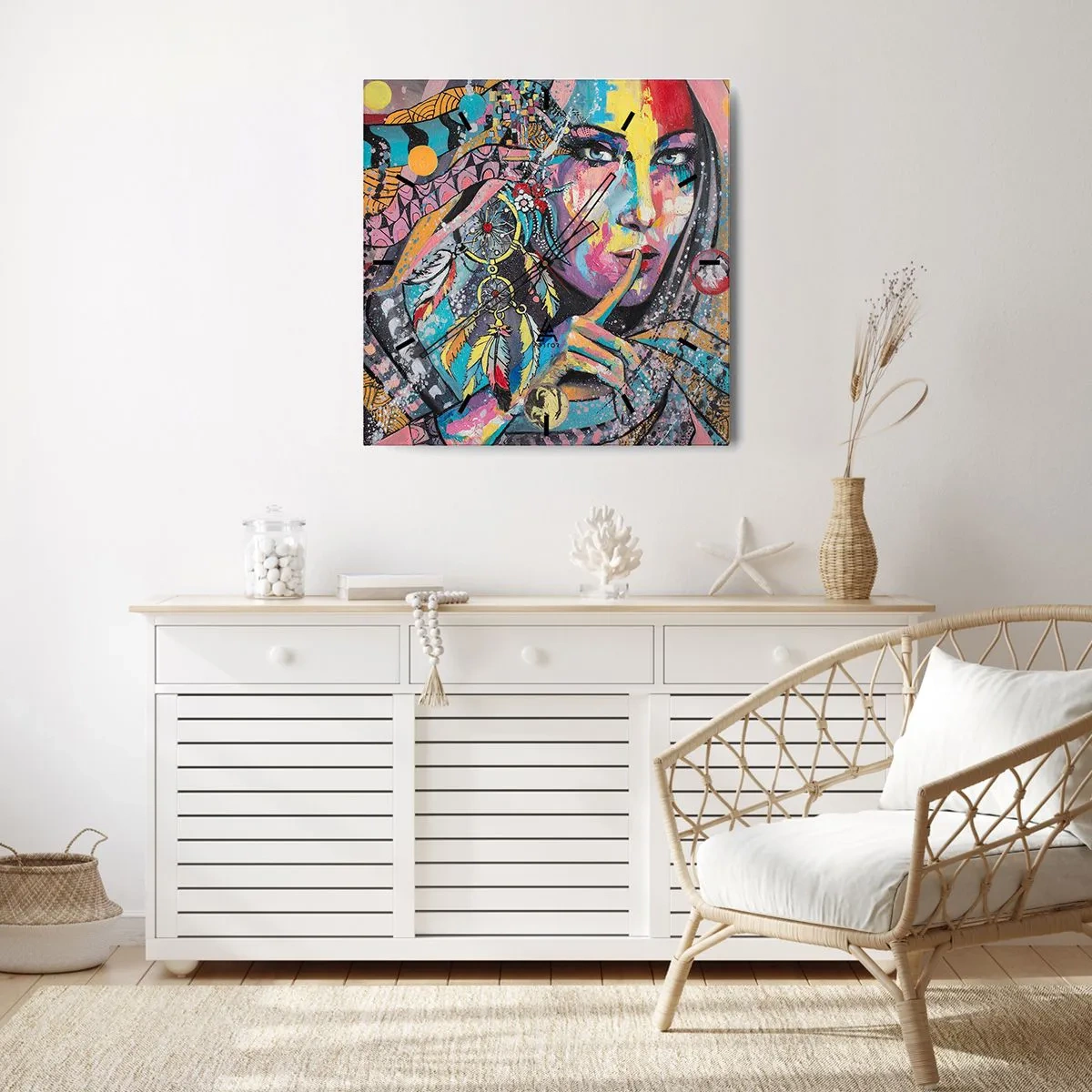 Zegar ścienny - Milcz, aż zrozumiesz - 40x40 cm