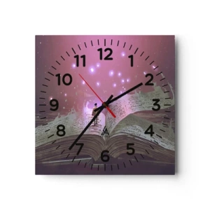 Zegar ścienny - Zaproszenie do innego świata - przeczytaj! - 40x40 cm