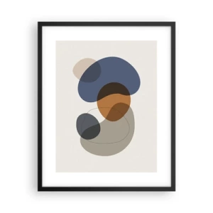 Plakat w czarnej ramie - Krople barw - 40x50 cm