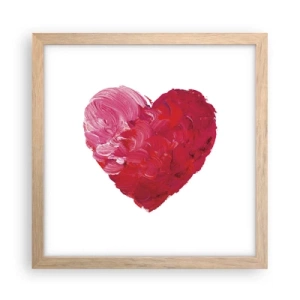Plakat w ramie jasny dąb - All you need is love - 30x30 cm