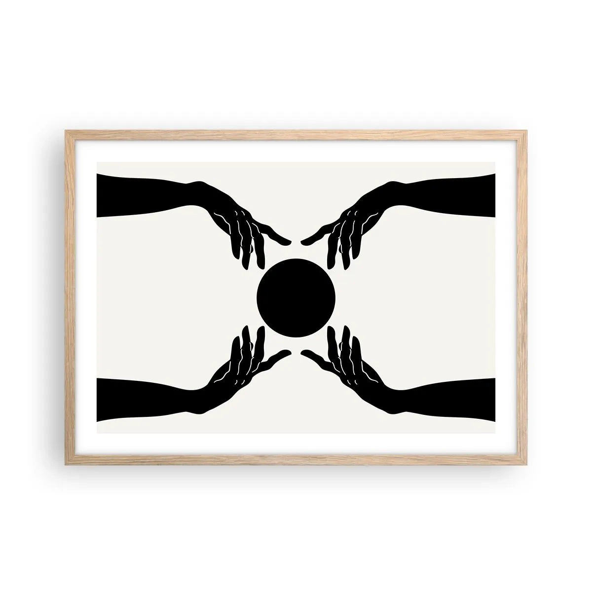 Plakat w ramie jasny dąb - Tajemny znak - 70x50 cm