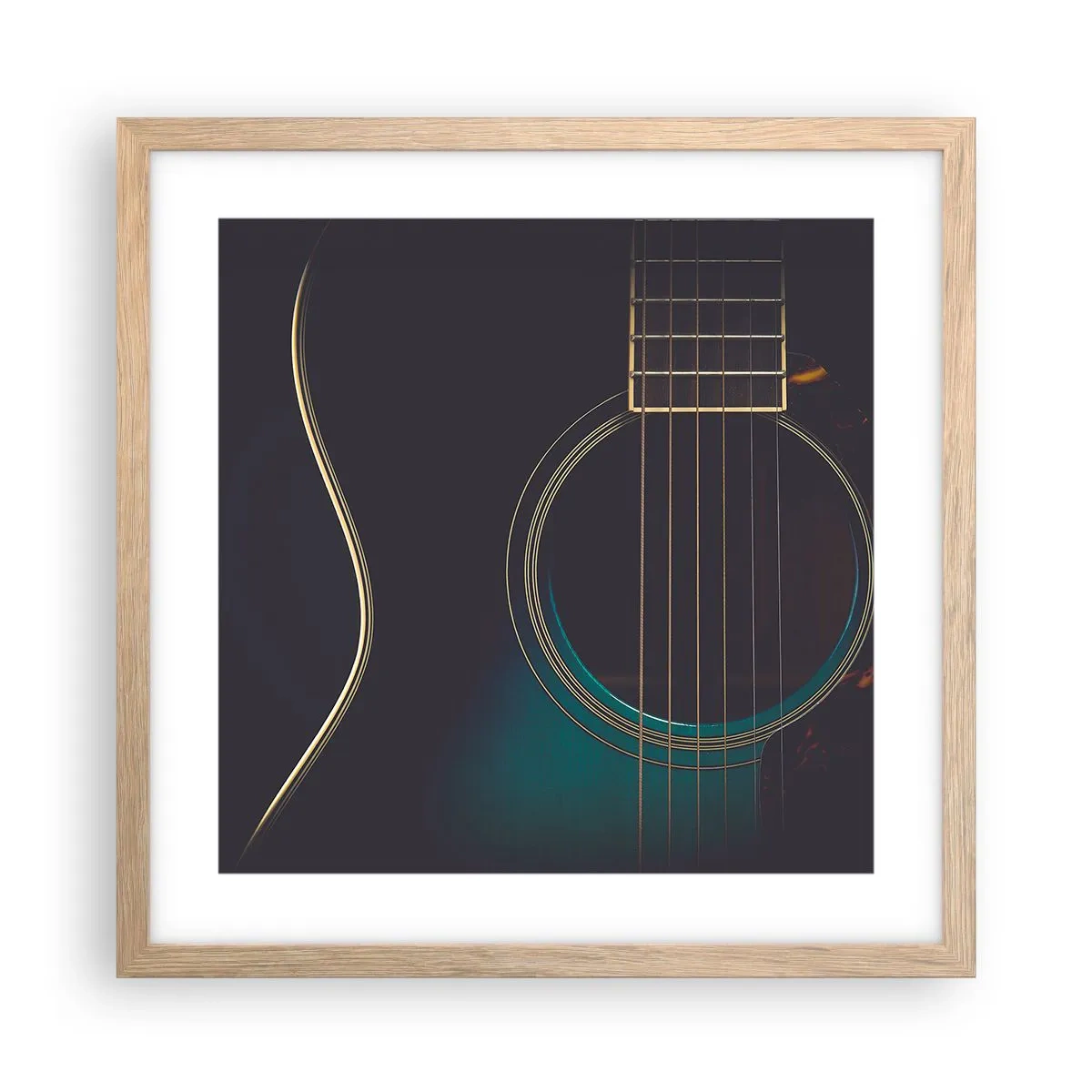 Plakat w ramie jasny dąb - Chwila zanim zabrzmi - 40x40 cm