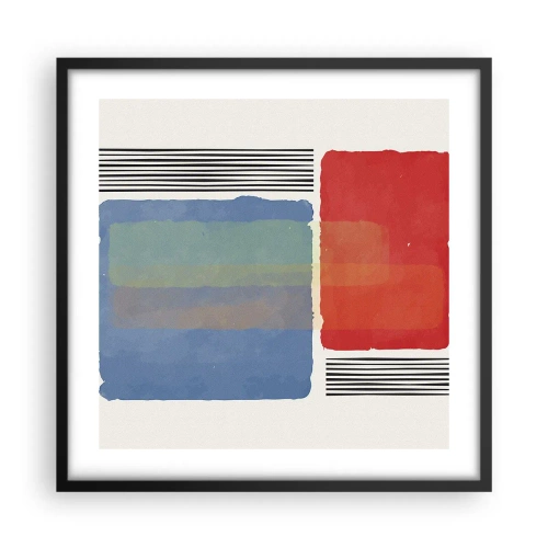 Plakat w czarnej ramie - Duch i litera geometrii - 50x50 cm