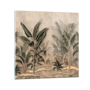 Obraz na szkle - Rycina w kolonialnym stylu - 50x50 cm