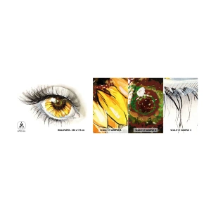 Fototapeta Próbka Samoprzylepna Deluxe Sticker - Spojrzenie gorące jak lato - Abstrakcja, Grafika, Oko - 100x30 cm