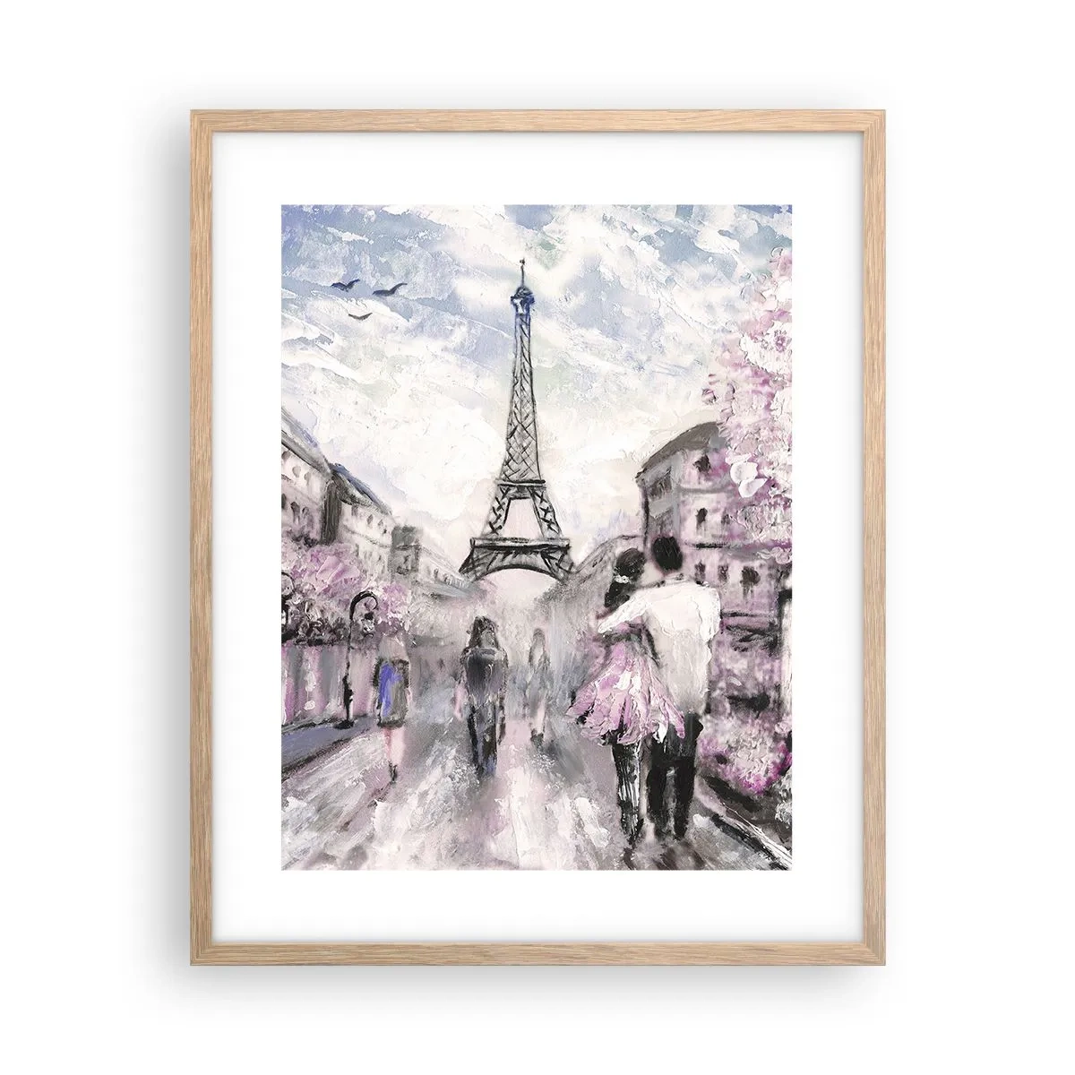 Plakat w ramie jasny dąb - Jak zakochac się, to tylko w… - 40x50 cm