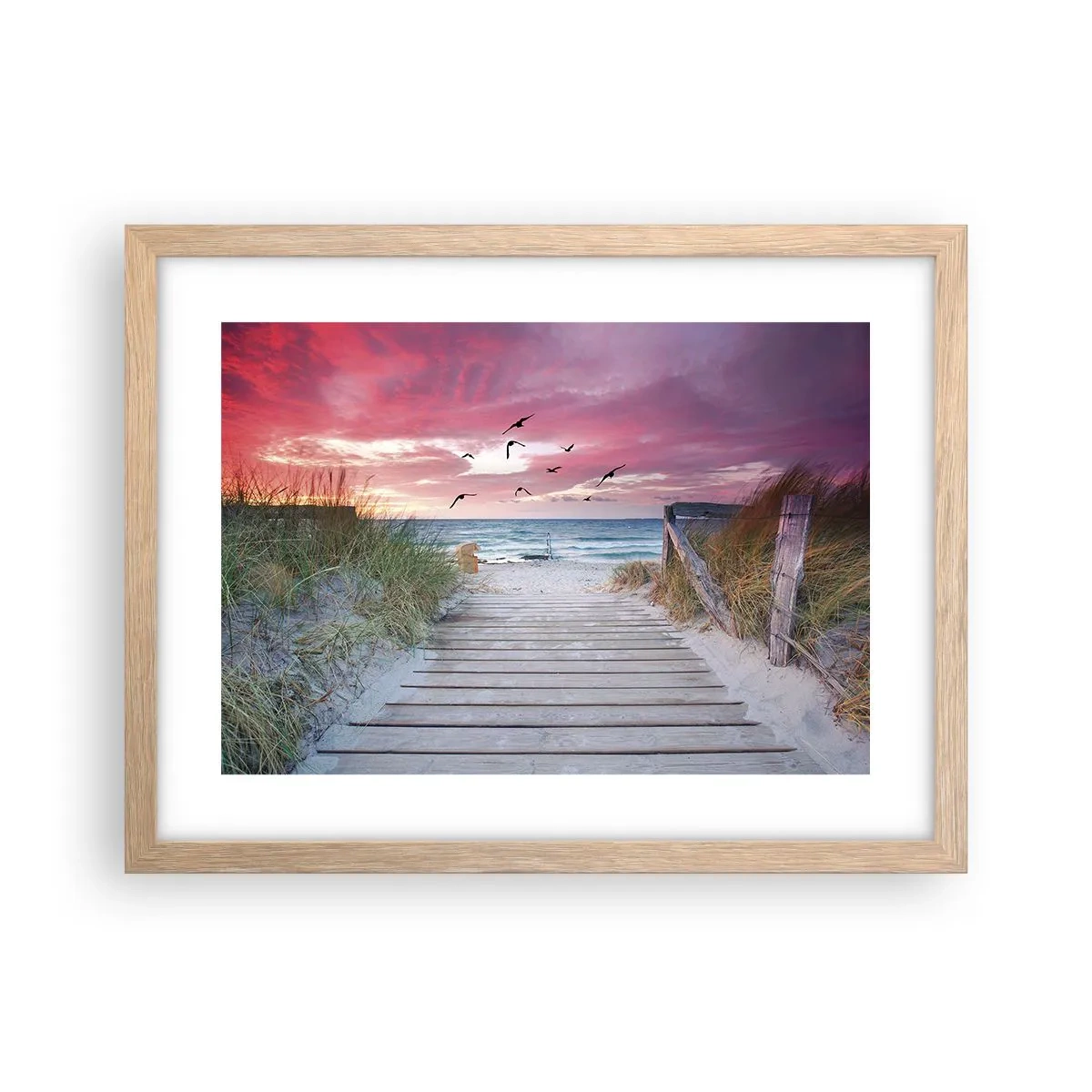 Plakat w ramie jasny dąb - Bałtycka impresja - 40x30 cm